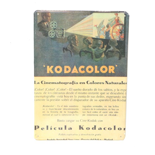 Placa aluminio anuncio Kodak Kodacolor